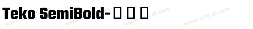 Teko SemiBold字体转换